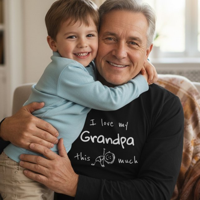 I love my grandpa typography named graphic  T-Shirt (Creator Uploaded)