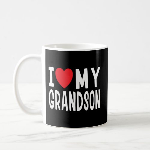 I Love My Grandson Fun Celebration Grandma Grandpa Coffee Mug