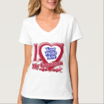 I Love My Grandson red heart - photo T-Shirt<br><div class="desc">Please follow these steps to help. Once you select the design, you'll see a "Edit Design" button on the upper right. Please click on that. On the left side you'll see the different layers. Click on "Add your photo here" In the upper right side please click on "Change Image". You’ll...</div>