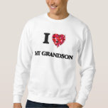 I Love My Grandson Sweatshirt<br><div class="desc">Use the search tool at my store to find other My Grandson merchandise. I Love My Grandson products available on tshirts, sweatshirts, kids shirts, infant onsies, stickers, magnets, and much more My Grandson clothing fully customizable to your specifications. If you like what you see, please link to my store (www.zazzle.com/giftsilove)...</div>