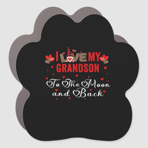 I Love My Grandson To The Moon And Back Car Magnet