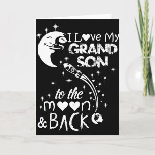 I love my grandson to the moon & back holiday card