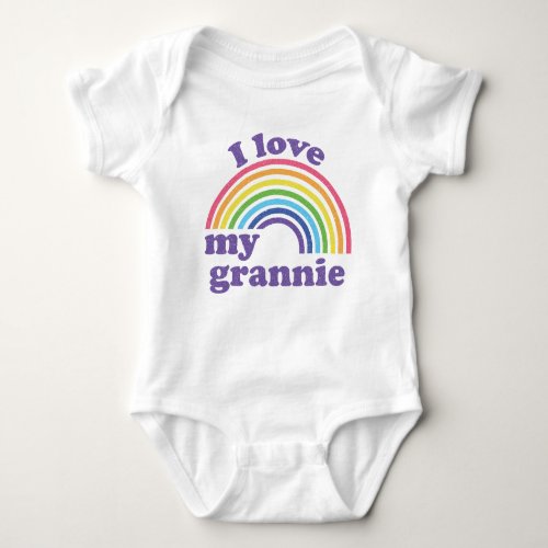 I Love My Grannie _ Cute Rainbow  Baby Bodysuit