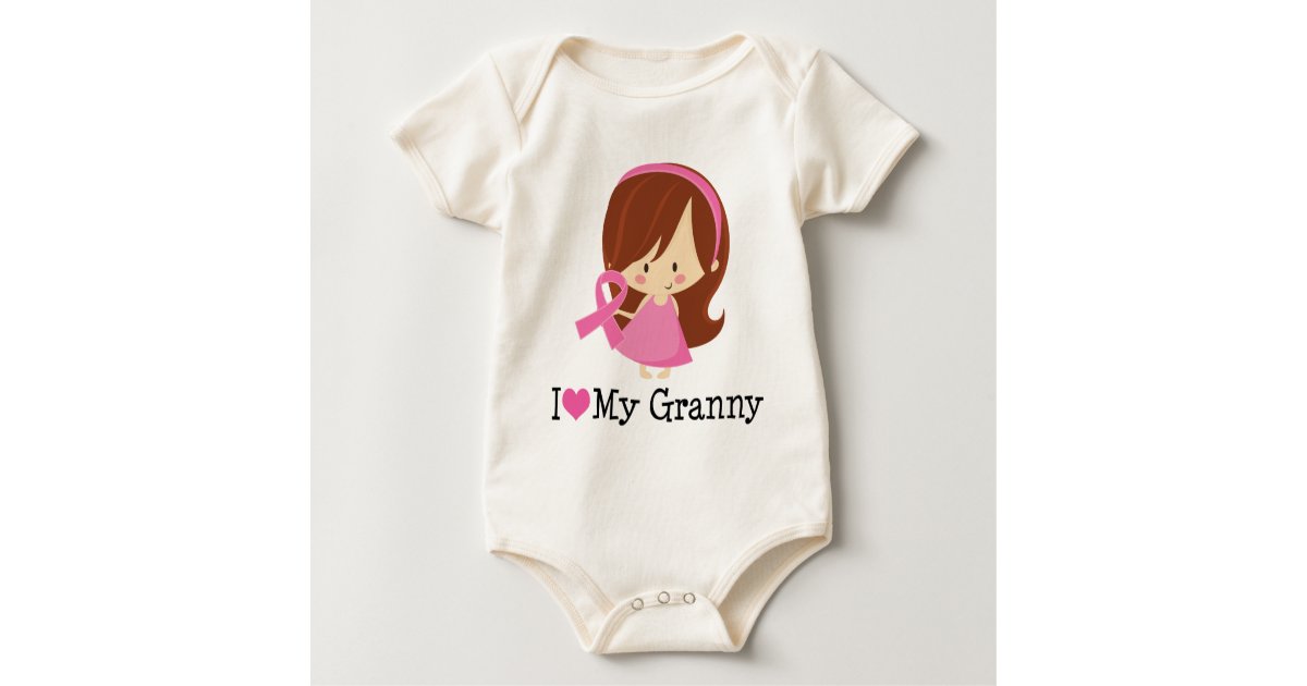 I Love My Granny Breast Cancer Ribbon Baby Bodysuit Zazzle Com
