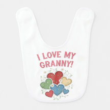 I Love My Granny Charming Country Style Hearts