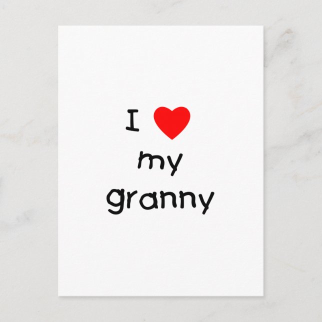 I love my granny postcard (Front)