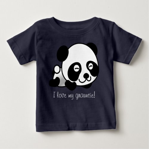 I love my grauntie panda Baby T_Shirt