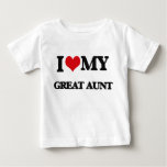 I Love My Great Aunt Baby T-shirt at Zazzle