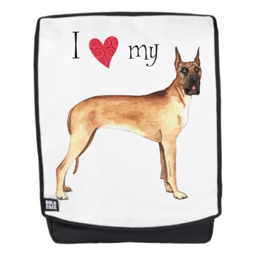 I Love my Great Dane Backpack