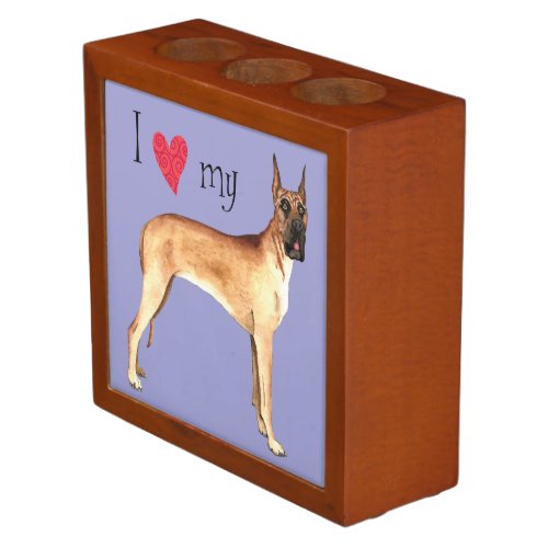 I Love my Great Dane Desk Organizer