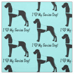 I Love My Great Dane Service Dog! Fabric