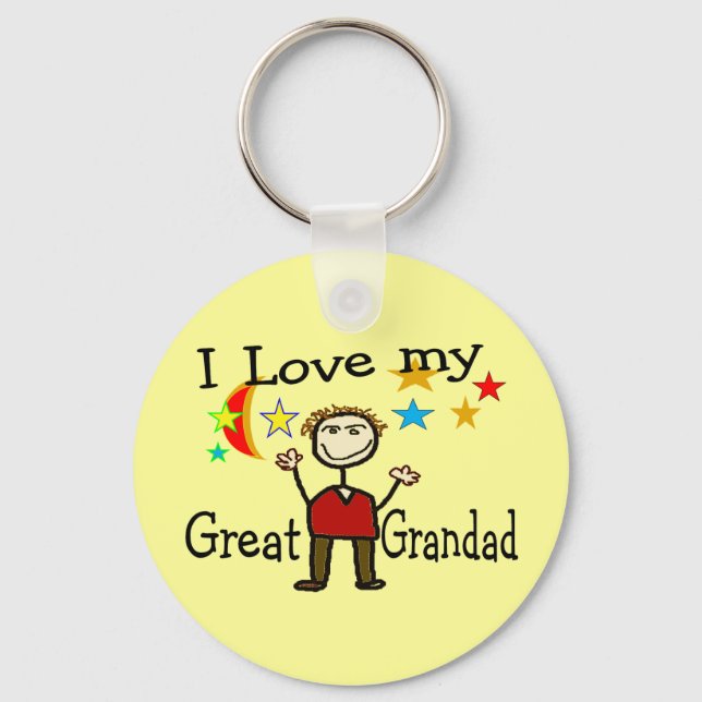 I Love My Great Grandad Keychain (Front)