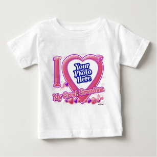 I Love My Great Grandma pink/purple - photo Baby T-Shirt