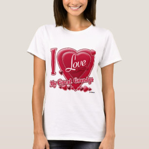 I Love My Great Grandpa red - heart T-Shirt