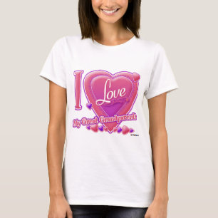 I Love My Great Grandparents pink/purple - heart T-Shirt