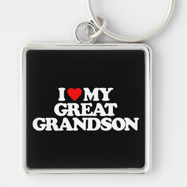 I LOVE MY GREAT GRANDSON KEYCHAIN (Front)