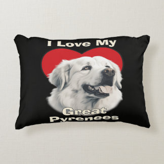 I love My Great Pyrenees Dog Accent Pillow