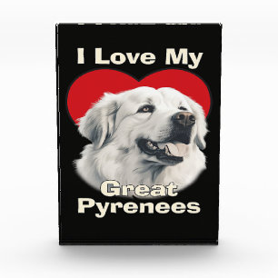 I love My Great Pyrenees Dog Acrylic Award