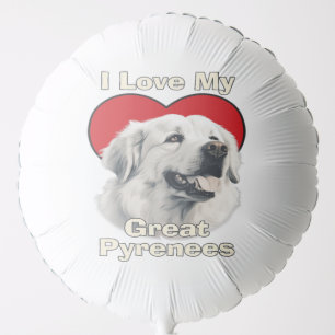 I love My Great Pyrenees Dog Balloon