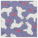 I Love my Great Pyrenees Fabric