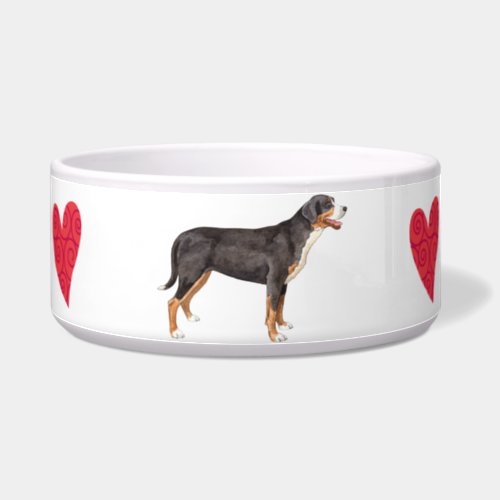 I Love my Greater Swiss Mountain Dog Bowl