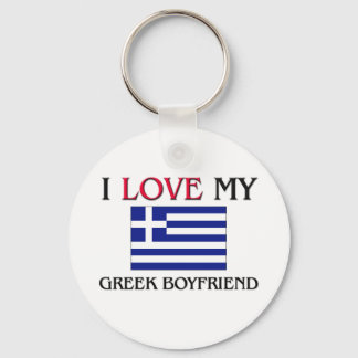 I Love My Greek Boyfriend Keychain