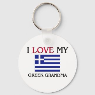 I Love My Greek Grandma Keychain