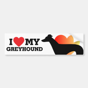 I love my Greyhound Bumper Sticker