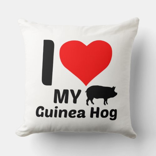 I love my Guinea Hog Throw Pillow