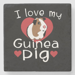 I Love My Guinea Pig Cute Guinea Pig Lovers Stone Coaster