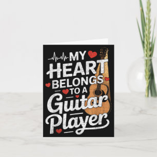 I Love My Guitar Player Husband Wife Funny Card