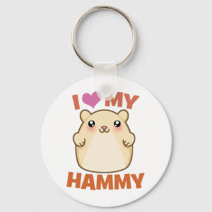 I Love My Hammy Keychain