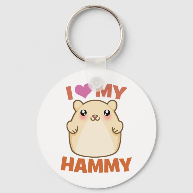 I Love My Hammy Keychain (Front)