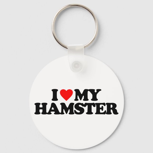 I LOVE MY HAMSTER KEYCHAIN (Front)