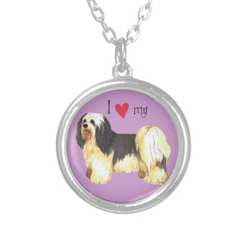 I Love my Havanese Silver Plated Necklace