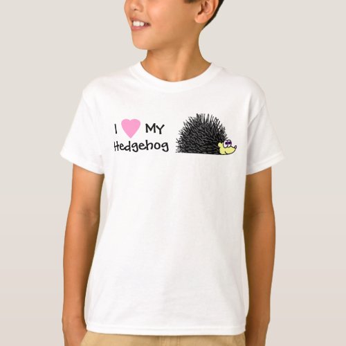 I Love My Hedgehog Girls T_Shirt
