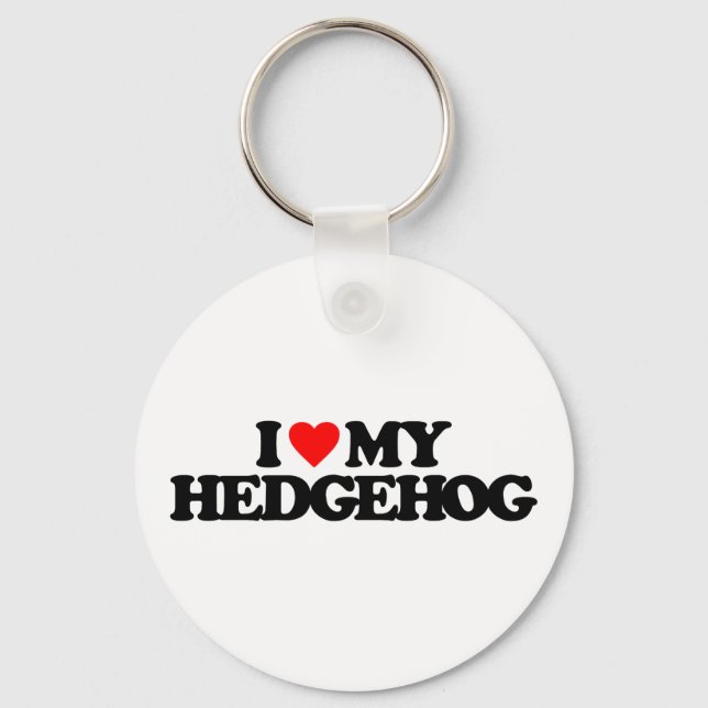 I LOVE MY HEDGEHOG KEYCHAIN (Front)