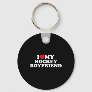 I Love My Hockey Boyfriend Keychain