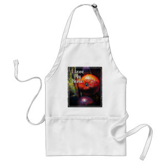 I Love My Home apron with Fruits, orange, plum