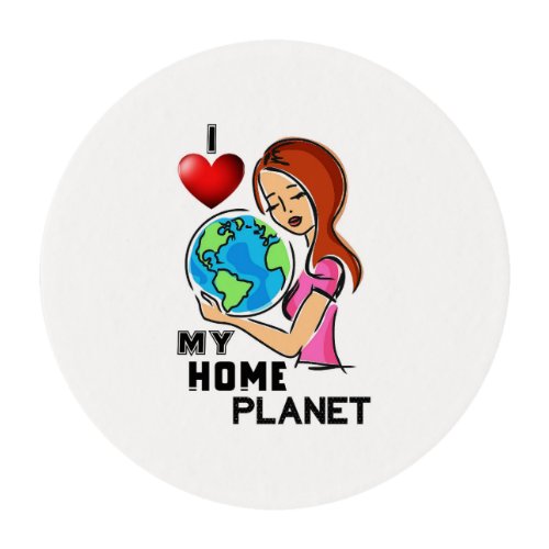 I Love My Home Planet 22 World Mother Earth Day Edible Frosting Rounds
