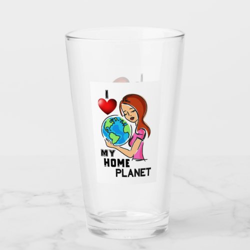 I Love My Home Planet 22 World Mother Earth Day Glass