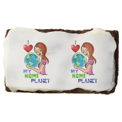 I Love My Home Planet Save World Mother Earth Day Brownie