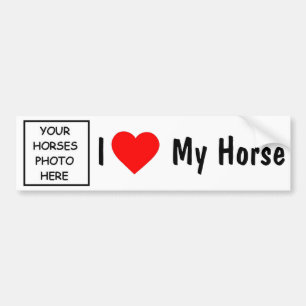 I Love My Horse Bumper Sticker