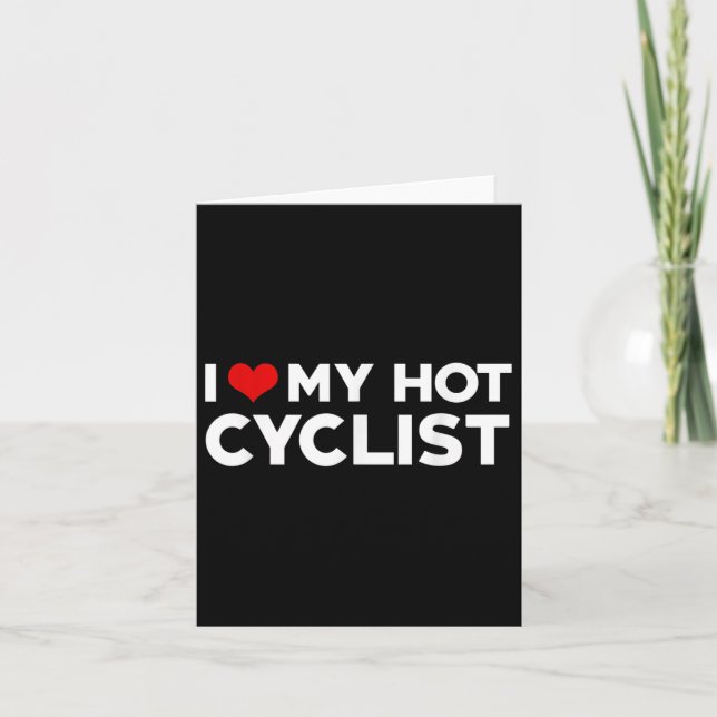 I Love My Hot Badminton Player Husband Wife Boyfri Card (Front)
