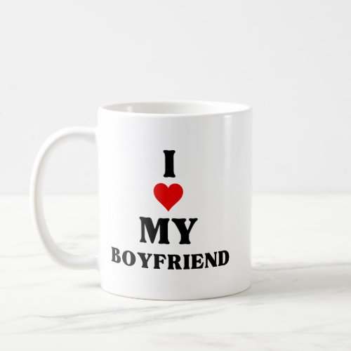 I Love My Hot Boyfriend I Heart My Hot Boyfriend  Coffee Mug