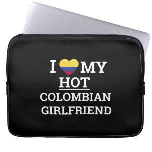 I love my hot colombian girlfriend Funny Colombia Laptop Sleeve