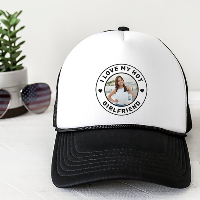 I Love My Hot Girlfriend Personalized Trucker Hat (Creator Uploaded)