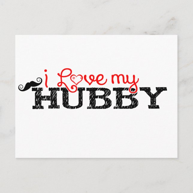 I Love my Hubby Postcard (Front)