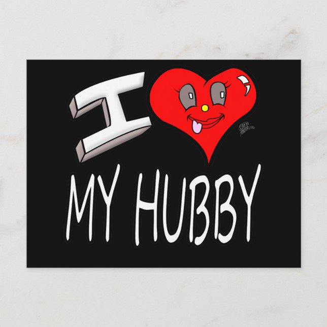 I Love My Hubby Postcard (Front)