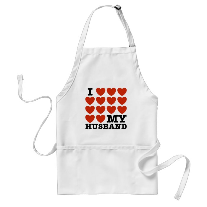 I Love My Husband Aprons